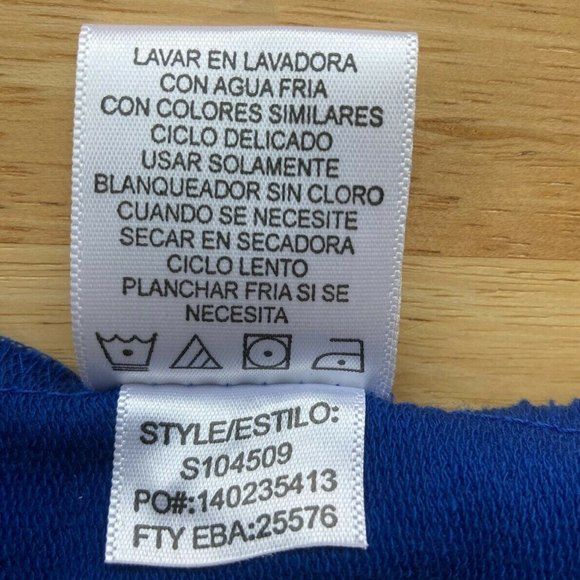 Sag Harbor Stretch Woman Pants Plus Sz 2X Blue Marina Elastic Waist Leg Graphic - Picture 12 of 12